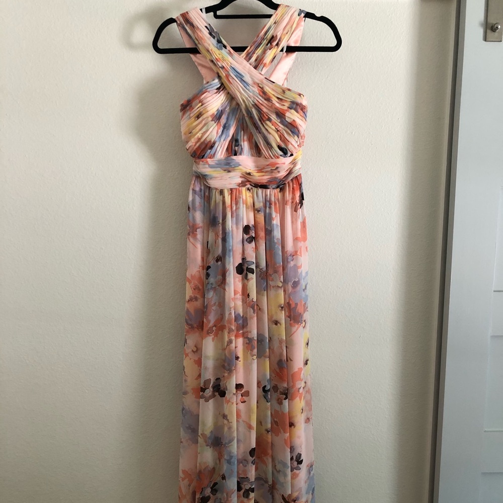Calvin Klein floor length floral dress